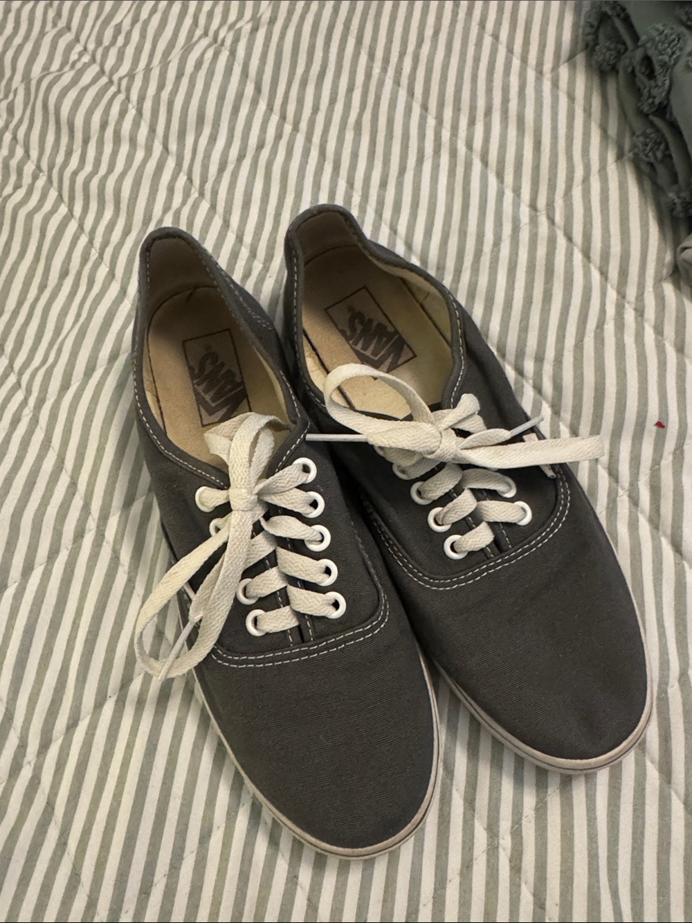 Vans women’s Classic Canvas Sneakers in Dark Gray